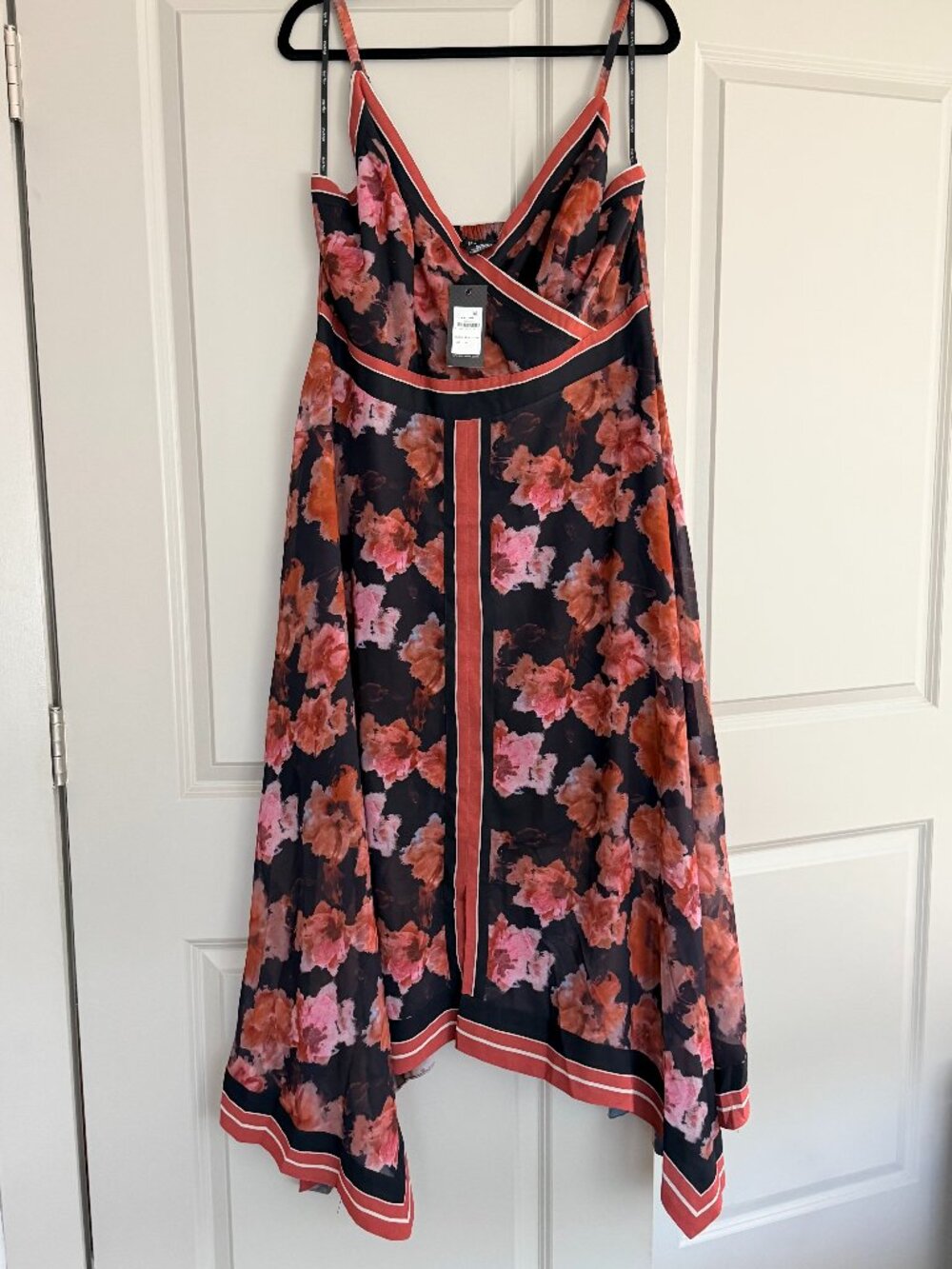 NWT City Chic Black and Blush Bandana Zoe Maxi Dress - M/18